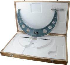 Mitutoyo - 11 to 12" Range, 0.0001" Graduation, Mechanical Outside Micrometer - Ratchet Stop Thimble, Accurate to 0.00025" - Apex Tool & Supply