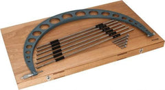 Mitutoyo - 6 Anvil, Mechanical, 24 to 30 Inch Range, Digital Counter Carbide Face Interchangeable Anvil Micrometer - Ratchet Stop Thimble, 0.00016 + 0.00004 (L/3) Inch Accuracy, 0.001 Inch Graduation, Includes Wooden Case - Apex Tool & Supply