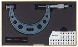 Mitutoyo - 5 to 6" Range, Mechanical Screw Thread Micrometer - Ratchet Stop Thimble, 0.001" Graduation, 0.00025" Accuracy - Apex Tool & Supply