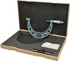Mitutoyo - 4 to 5" Range, Mechanical Screw Thread Micrometer - Ratchet Stop Thimble, 0.001" Graduation, 0.00025" Accuracy - Apex Tool & Supply