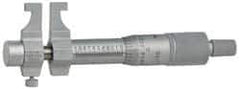 Mitutoyo - 25 to 50 mm Range, Carbide Satin Chrome Coated, Mechanical Inside Caliper Micrometer - 0.001 Inch Graduation, 0.01 mm Graduation, 0.006 mm Accuracy - Apex Tool & Supply