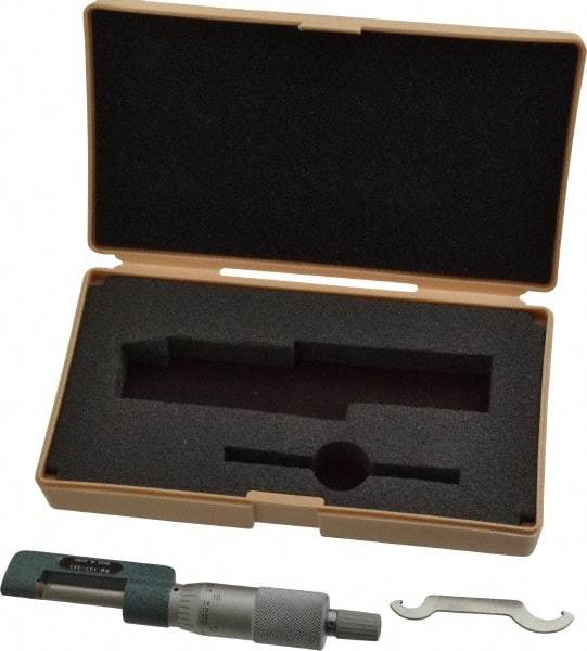 Mitutoyo - 0 to 1" Range, Mechanical Hub Micrometer - 0.001" Graduation, 0.0001" Accuracy - Apex Tool & Supply