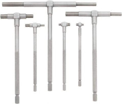 Mitutoyo - 6 Piece, 5/16 to 6 Inch, Satin Chrome Finish, Telescoping Gage Set - Includes Fitted Pouch - Apex Tool & Supply