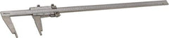 Mitutoyo - 0 to 24" Stainless Steel Vernier Caliper - 0.02mm Graduation, 100mm Jaw Depth, 0.002" Accuracy - Apex Tool & Supply