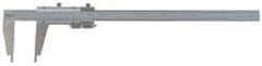 Mitutoyo - 0 to 18" Stainless Steel Vernier Caliper - 0.0010" Graduation, 100mm Jaw Depth, 0.002" Accuracy - Apex Tool & Supply