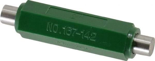 Mitutoyo - 2 Inch Long, Accuracy Up to 0.0001 Inch, Flat End Micrometer Calibration Standard - Use with Outside Micrometer, Includes Heat Insulating Handle - Apex Tool & Supply