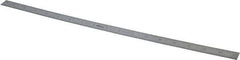 Mitutoyo - 18" Long, 1/64, 1/32, 1/16, 1/8" Graduation, Flexible Stainless Steel Rule - 4R Graduation Style, 3/4" Wide, Silver, Satin Chrome Finish - Apex Tool & Supply