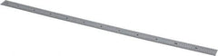 Mitutoyo - 12" Long, 1/100, 1/64, 1/32, 1/10" Graduation, Flexible Stainless Steel Rule - 5R Graduation Style, 1/2" Wide, Silver, Satin Chrome Finish - Apex Tool & Supply