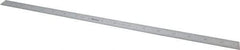 Mitutoyo - 18" Long, 1/100, 1/64, 1/32, 1/10" Graduation, Flexible Stainless Steel Rule - 5R Graduation Style, 3/4" Wide, Silver, Satin Chrome Finish - Apex Tool & Supply