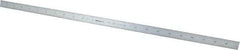 Mitutoyo - 24" Long, 1/64, 1/32, 1/16, 1/8" Graduation, Flexible Stainless Steel Rule - 4R Graduation Style, 3/4" Wide, Silver, Satin Chrome Finish - Apex Tool & Supply