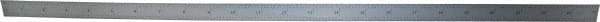 Mitutoyo - 24" Long, 1/100, 1/64, 1/50, 1/32" Graduation, Flexible Stainless Steel Rule - 16R Graduation Style, 3/4" Wide, Silver, Satin Chrome Finish - Apex Tool & Supply