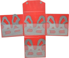 Mitutoyo - 8 Piece, 9/16 to 1 Inch Radius, Stainless Steel Radius Gage Set - Satin Chrome Coated - Apex Tool & Supply