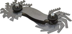 Mitutoyo - 18 Leaf, 0.4 to 7mm Pitch Range, Screw Pitch Gage - 60° Thread Angle - Apex Tool & Supply