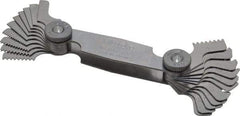 Mitutoyo - 21 Leaf, 0.4 to 7mm Pitch Range, Screw Pitch Gage - 60° Thread Angle - Apex Tool & Supply