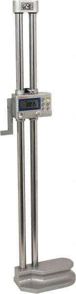 Mitutoyo - 24" Electronic Height Gage - 0.0005, 0.0002" (Switchable) Resolution, Accurate to 0.002", LCD Display, SPC Data Output - Apex Tool & Supply