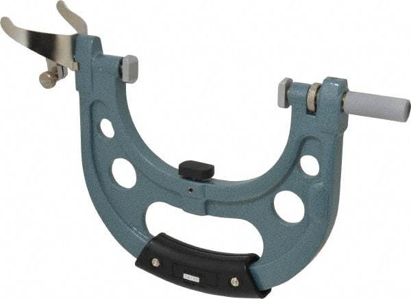 Mitutoyo - 4 to 5 Inch, Snap Gage - 0.0001 Inch Graduation, 15 N Measuring Force, Carbide Anvil, Dial Display - Apex Tool & Supply