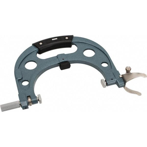 Mitutoyo - 9 to 10 Inch, Snap Gage - 0.0001 Inch Graduation, 15 N Measuring Force, Carbide Anvil, Dial Display - Apex Tool & Supply