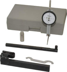 Mitutoyo - 0.02 Inch Range, 0.0005 Inch Dial Graduation, Horizontal Dial Test Indicator - 1.27 Inch White Dial, 0-10-0 Dial Reading, Accurate to 0.0005 Inch - Apex Tool & Supply