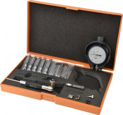 Mitutoyo - 6 Anvil, 0.3 to 0.4" Dial Bore Gage - 0.0001" Graduation, 1-1/4" Gage Depth, Accurate to 0.00016" - Apex Tool & Supply