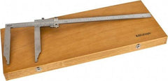 Mitutoyo - 0 to 20" Stainless Steel Vernier Caliper - 0.02mm Graduation, 200mm Jaw Depth, 0.06mm Accuracy - Apex Tool & Supply
