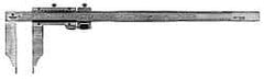 Mitutoyo - 0 to 30" Stainless Steel Vernier Caliper - 0.0010" Graduation, 200mm Jaw Depth, 0.004" Accuracy - Apex Tool & Supply