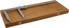 Mitutoyo - 0 to 20" Stainless Steel Vernier Caliper - 0.0010" Graduation, 200mm Jaw Depth, 0.003" Accuracy - Apex Tool & Supply