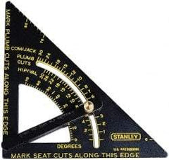 Stanley - 6-3/4" Blade Length x 10-3/4" Base Length, Black Finish, Aluminum Layout Tool - 1/8" Graduation - Apex Tool & Supply