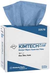Kimtech - Dry Clean Room/Lab/Critical Task Wipes - Pop-Up, 16-3/4" x 8-3/4" Sheet Size, Blue - Apex Tool & Supply