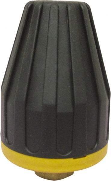 Kranzle - 4,750 psi Rotating, Brass, Ceramic, Plastic & Rubber, Turbo Pressure Washer Nozzle - 1.14mm Orifice Diam, 1/4" Thread, Female, Black & Orange - Apex Tool & Supply
