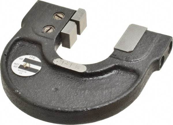 YPG - 1 to 1-1/4 Inch, Cast Iron 3x Frame Snap Gage - 0.0001 Inch Graduation, Hardened Tool Steel Anvil - Apex Tool & Supply