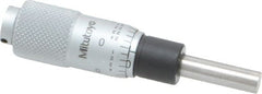 Mitutoyo - 1/2 Inch, 0.5118 Inch Thimble, 0.1969 Inch Diameter x 17.5mm Long Spindle, Mechanical Micrometer Head - Apex Tool & Supply