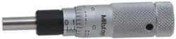 Mitutoyo - 1/2 Inch, 0.5118 Inch Zero-Adjustable Thimble, 0.1969 Inch Diameter x 13mm Long Spindle, Mechanical Micrometer Head - Apex Tool & Supply