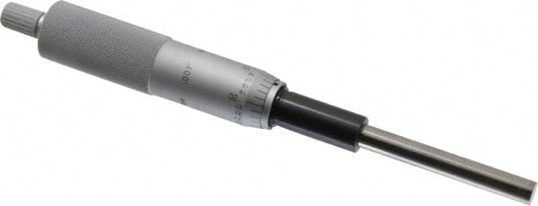 Mitutoyo - 2 Inch, 0.8268 Inch Ratchet Stop Thimble, 0.315 Inch Diameter x 59mm Long Spindle, Mechanical Micrometer Head - Apex Tool & Supply