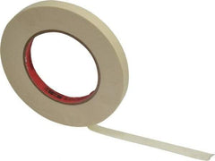 3M - 1/2" Wide x 60 Yd Long Tan Paper Masking Tape - Series 213, 6 mil Thick, 27 In/Lb Tensile Strength - Apex Tool & Supply