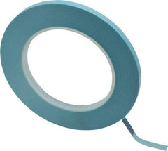 3M - 1/4" Wide x 60 Yd Long Blue Polypropylene Film Masking Tape - Series 215, 4.8 mil Thick, 15 In/Lb Tensile Strength - Apex Tool & Supply