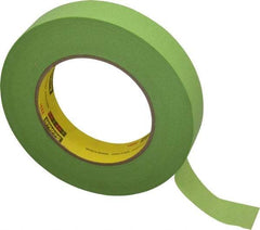3M - 1" Wide x 60 Yd Long Green Paper Masking Tape - Series 401+/233+, 6.7 mil Thick, 25 In/Lb Tensile Strength - Apex Tool & Supply