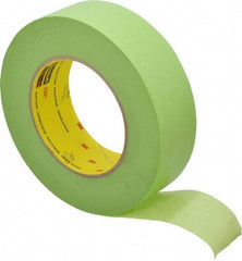 3M - 1-1/2" Wide x 60 Yd Long Green Paper Masking Tape - Series 401+/233+, 6.7 mil Thick, 25 In/Lb Tensile Strength - Apex Tool & Supply
