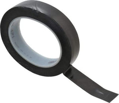 3M - Black Solid Color Vinyl Tape - 1" Wide x 108' Long x 5.2 mil Thick, General Traffic - Apex Tool & Supply