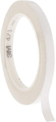 3M - White Solid Color Vinyl Tape - 3/8" Wide x 108' Long x 5.2 mil Thick, General Traffic - Apex Tool & Supply