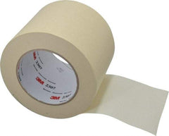 3M - 4" Wide x 60 Yd Long Tan Paper Masking Tape - Series 2307, 5.2 mil Thick, 23 In/Lb Tensile Strength - Apex Tool & Supply