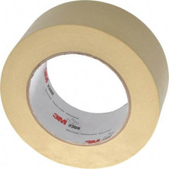 3M - 2" Wide x 60 Yd Long Tan Paper Masking Tape - Series 2308, 5.3 mil Thick, 22 In/Lb Tensile Strength - Apex Tool & Supply