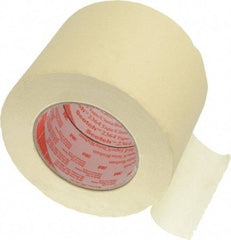 3M - 4" Wide x 60 Yd Long Tan Paper Masking Tape - Series 2364, 6.5 mil Thick, 24 In/Lb Tensile Strength - Apex Tool & Supply