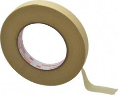 3M - 3/4" Wide x 60 Yd Long Tan Paper Masking Tape - Series 2380, 7.2 mil Thick, 28 In/Lb Tensile Strength - Apex Tool & Supply