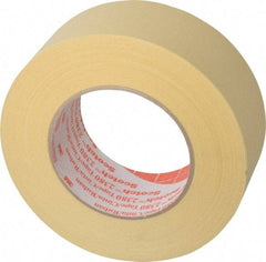 3M - 2" Wide x 60 Yd Long Tan Paper Masking Tape - Series 2380, 7.2 mil Thick, 28 In/Lb Tensile Strength - Apex Tool & Supply