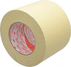 3M - 4" Wide x 60 Yd Long Tan Paper Masking Tape - Series 2380, 7.2 mil Thick, 28 In/Lb Tensile Strength - Apex Tool & Supply