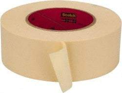3M - 2" Wide x 60 Yd Long Tan Paper Masking Tape - Series 2393, 7.6 mil Thick, 28 In/Lb Tensile Strength - Apex Tool & Supply