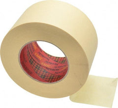 3M - 3" Wide x 60 Yd Long Tan Paper Masking Tape - Series 2693, 7.9 mil Thick, 29 In/Lb Tensile Strength - Apex Tool & Supply