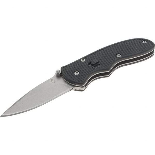 Gerber - 2" Blade, 5" OAL, Straight Assisted Opening Knife - 3" Closed Length, Glass-Filled Nylon, 1 Blade, Spring Assisted Opening - Apex Tool & Supply