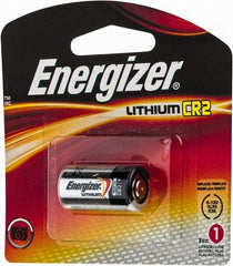 Energizer - Size CR2, Lithium, Photo Battery - 3 Volts, Flat Terminal, CR15H270, ANSI, IEC Regulated - Apex Tool & Supply