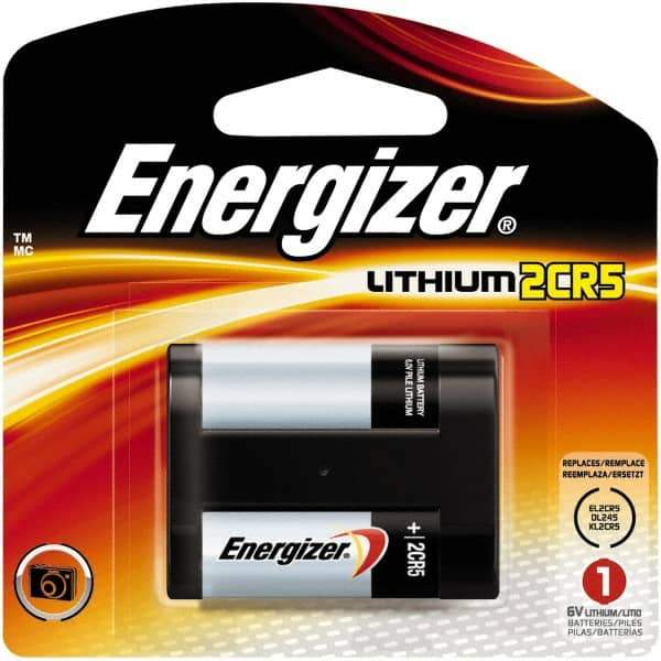 Energizer - Size 2CR5, Lithium, Photo Battery - 6 Volts, Flat Terminal, 2CR5, IEC Regulated - Apex Tool & Supply